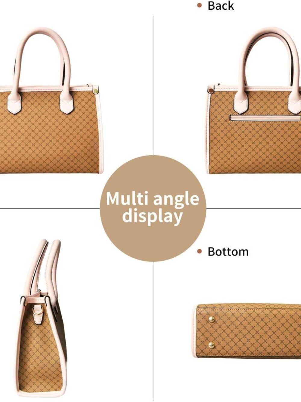 3pcs Purses and Handbags Set for Women, Top Handle Satchel Purse, Satchel Should - Picture 6 of 7